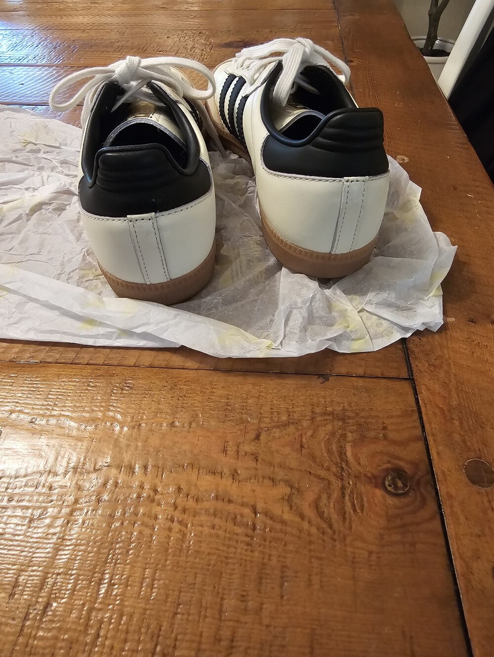Adidas Samba OG Shoes With Box Black Cream Gold Womens 7 - Picture 3 of 5